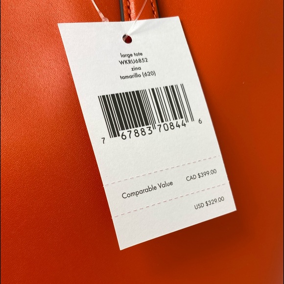Kate ♠️Spade Large Women’s Tote Zina Leather Coral - Picture 10 of 10